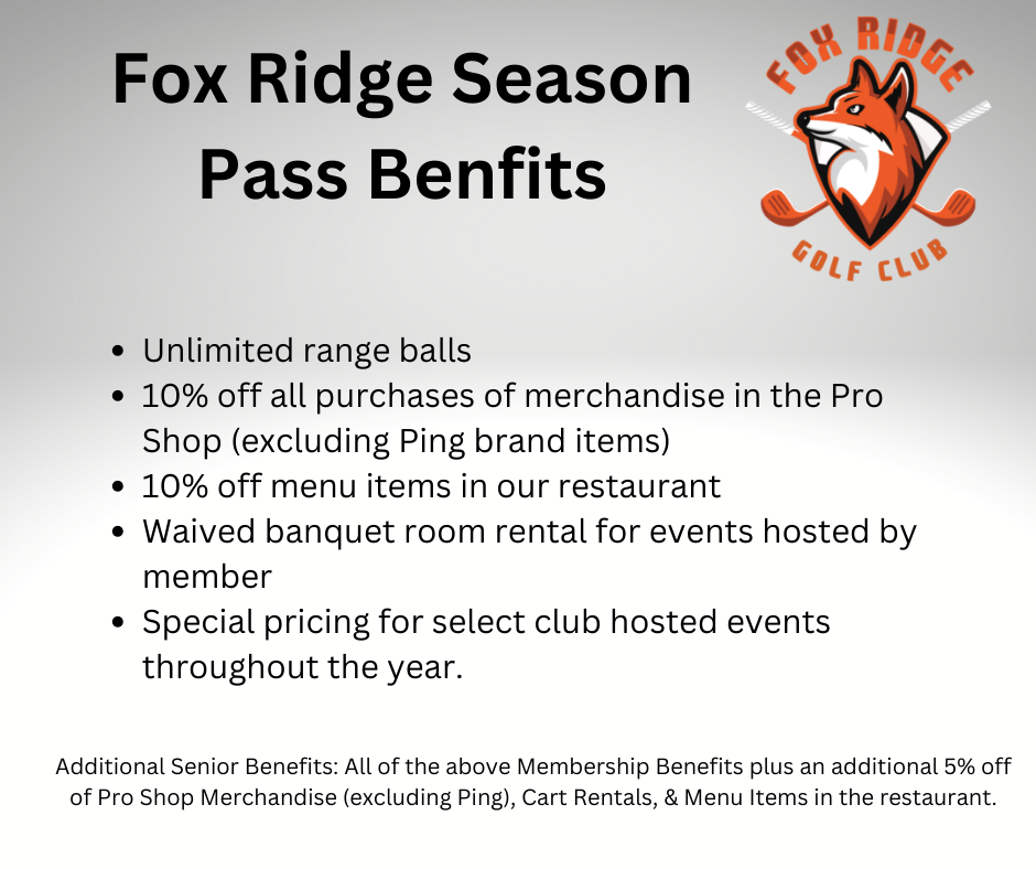 Fox Ridge Membership Perks 1